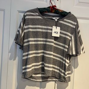 NWT Jack Grey Stripe Top size Large